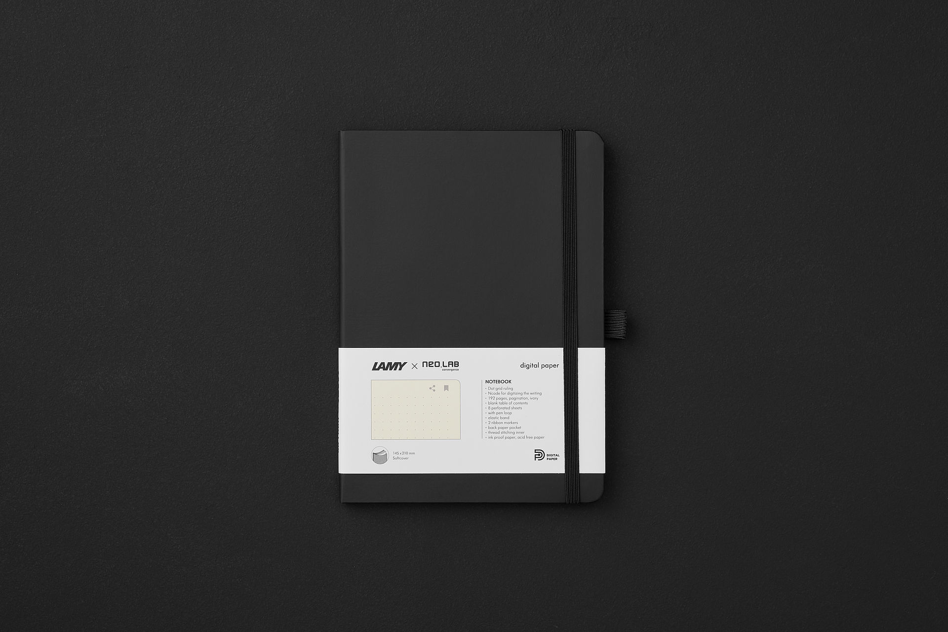 LAMY Design Schreibmappe mit integrierter Stiftablage Notebook Lederoptik 