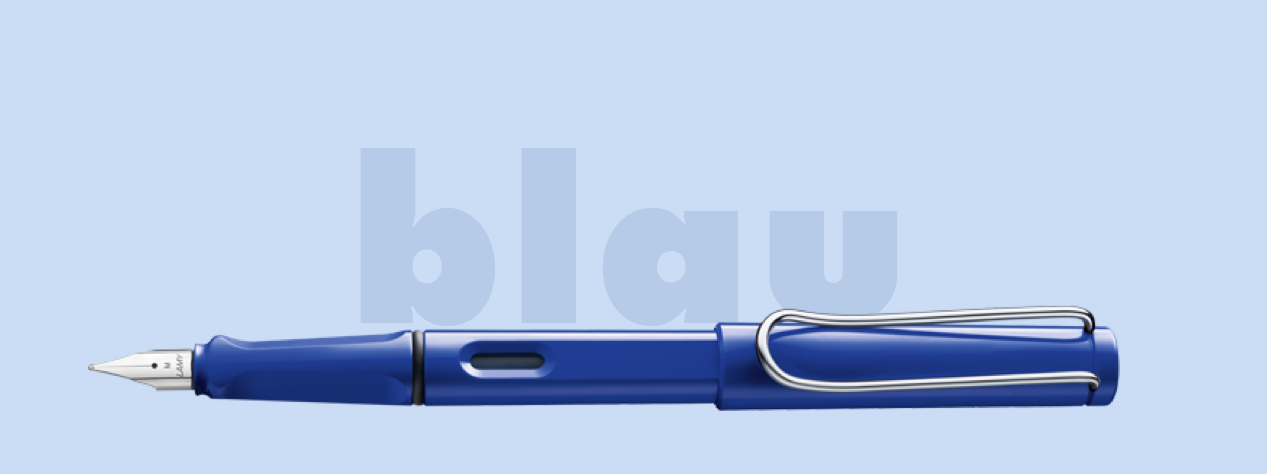 Lamy Safari Fountain Pen 14 Nib Blue + Z24 Converter & T52 BlueBlack Ink M