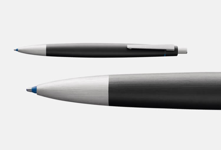 LAMY 2000 4 Color Ballpoint Fiberglass Pen With Stainless Steel Clip Black L401