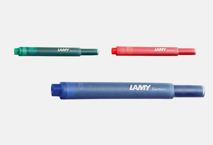 für LAMY Tintenroller mit Kappe löschbar LAMY M 63 Mine 823 Tintenroller-Mine aus Metall in der Farbe Blau Strichbreite M 